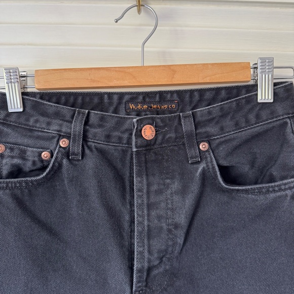 Women's Nudie Jeans Breezy Brit Aged Black Denim Jeans sz 27 Worn Once - Picture 6 of 15